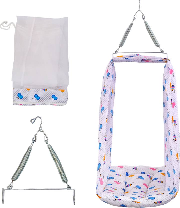 TOYSILO Baby swing bed crib cradle bouncer with Mosquito Net and Spring