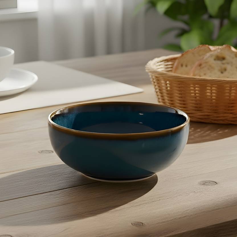 Femora Ceramic Bowl | Green | Set of 1 Dinner Set