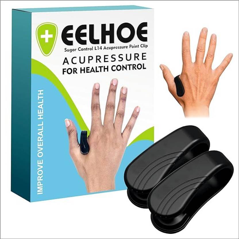 Shreeyogi Sugar Control Acupressure Clip (2pc) for Headache & Diabetes Relief Bp Monitor Adapter