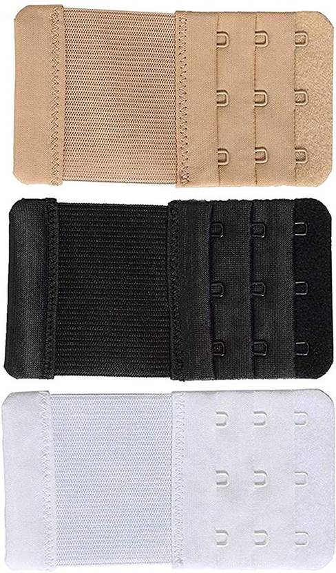 SZN 3-Hook Bra Extender – Adjustable Elastic Straps for Comfortable Fit (Pack of 3) Hook Extender