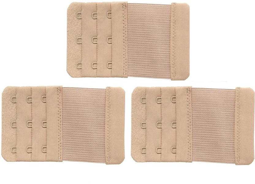 SZN Soft Elastic Adjustable 3-Hook Bra Extension for Comfortable Fit & Extra Support Hook Extender