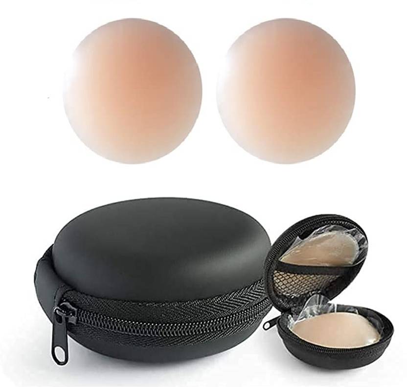 AKADO Nipple Covers Silicone Pasties for Women with Travel Case Silicone Peel and Stick Bra Petals