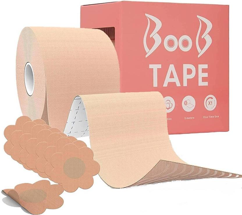 BANSI Boob Breast Body Tape Combo | Big Size Boob Tape Cotton Peel and Stick Bra Pads