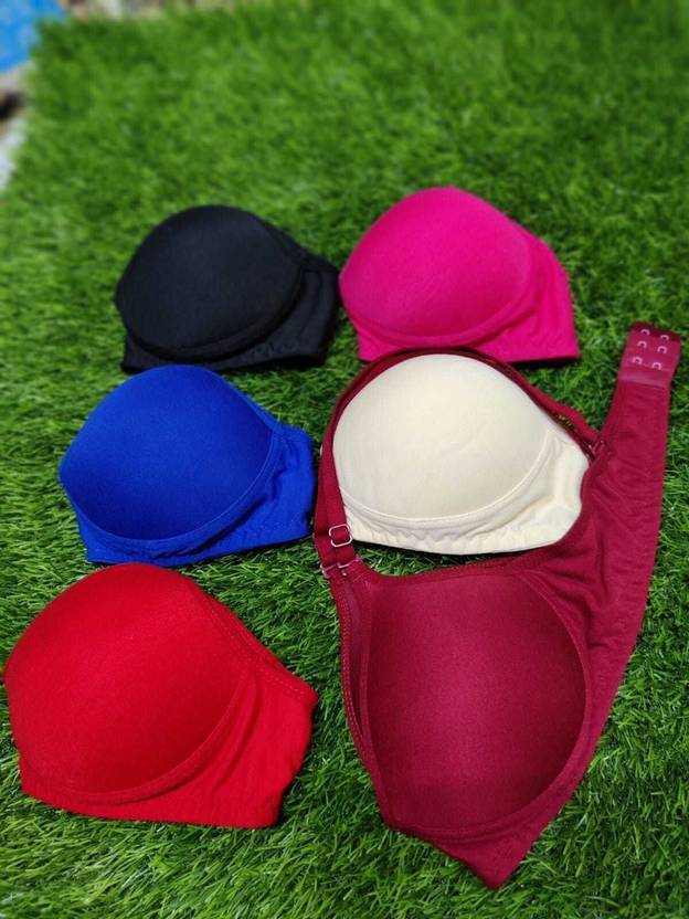 Piylu Pack of 6 Women T-Shirt Heavily Padded Bra