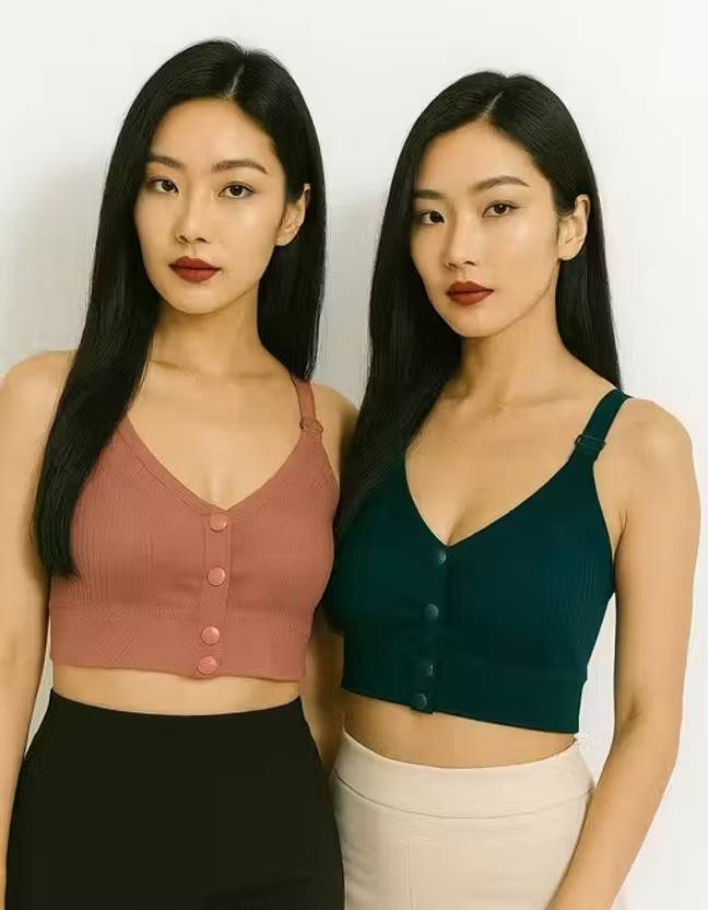 Boddify Pack of 2 Women Bralette Lightly Padded Bra
