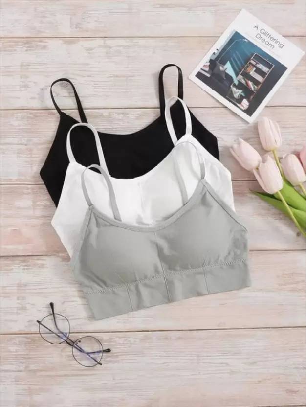 LEONIX Pack of 3 Women Cami Bra Lightly Padded Bra