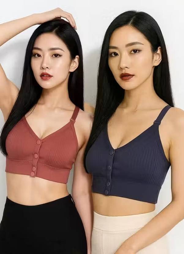 Boddify Pack of 2 Women Bralette Lightly Padded Bra