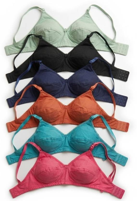 benaifer fashion PALAK_PACK OF 6_32 Women Everyday Non Padded Bra