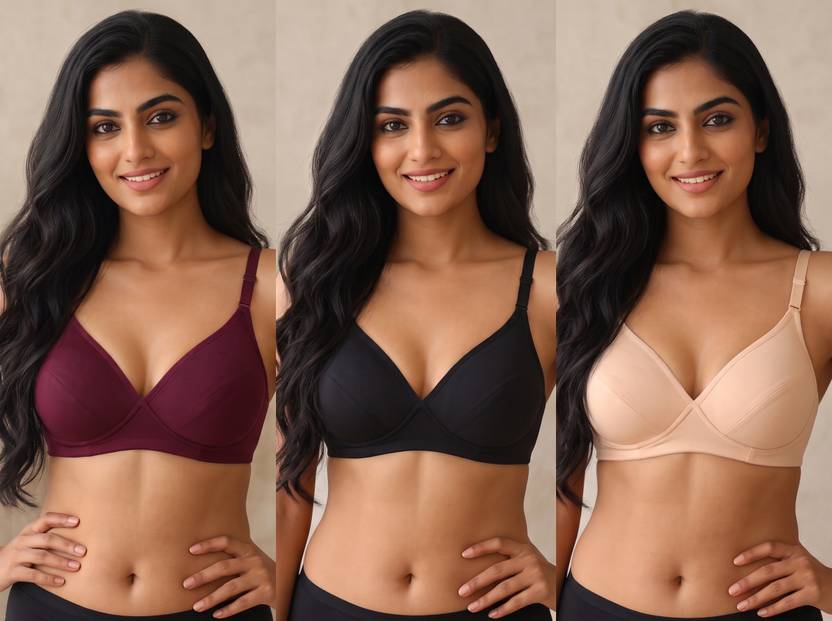 zealously Pack of 3 Women Full Coverage Lightly Padded Bra