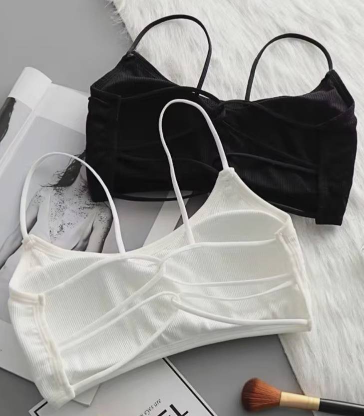AURA TEXTILES Pack of 2 Women Bralette Non Padded Bra