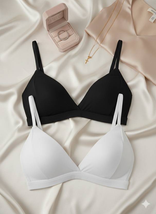 Ckey Shoppers Pack of 2 Women Everyday Lightly Padded Bra