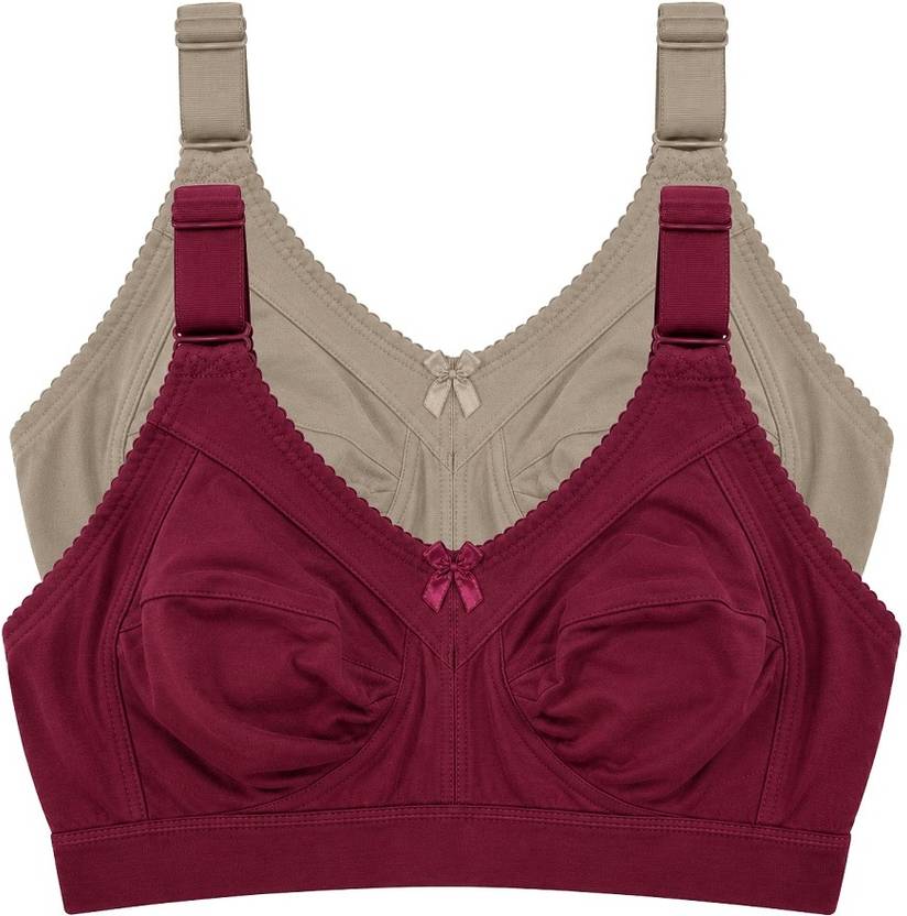 Emavic Pack of 2 Women Full Coverage Non Padded Bra