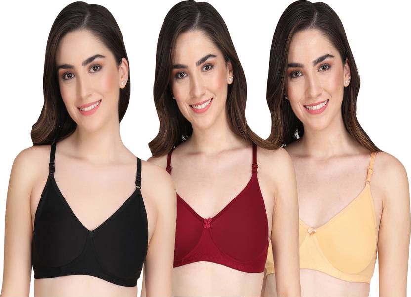 Liigne Pack of 3 Women Everyday Lightly Padded Bra