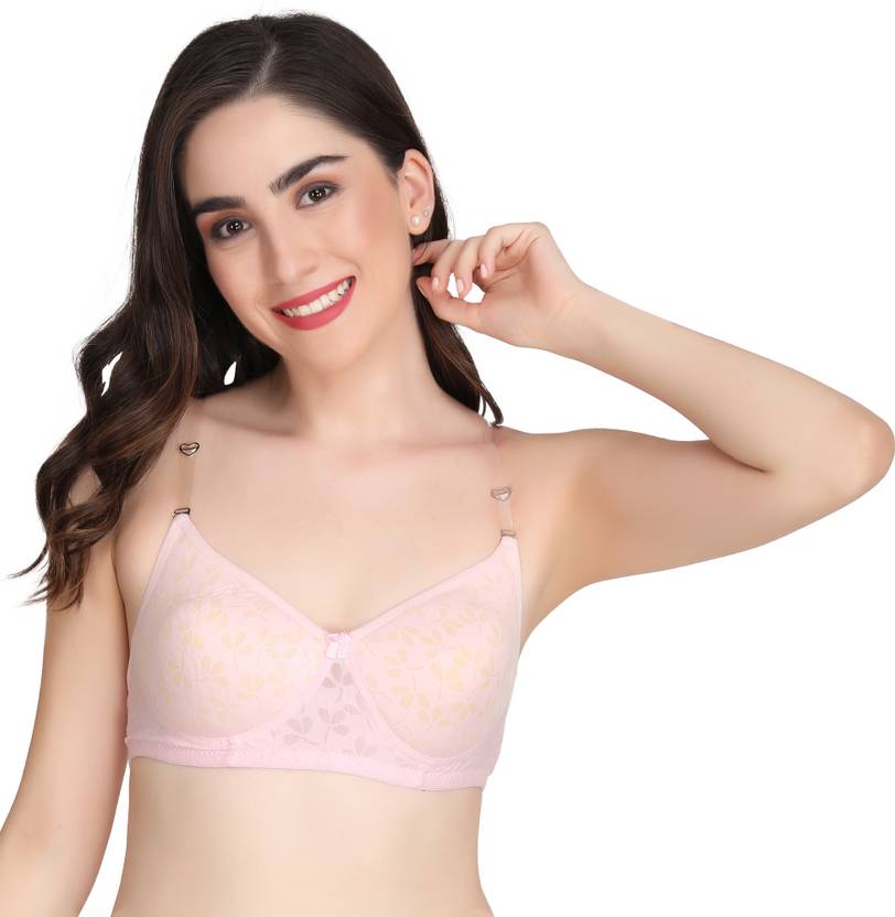 Liigne Liigne Transparent Strap Padded Bra For Women Women Everyday Lightly Padded Bra