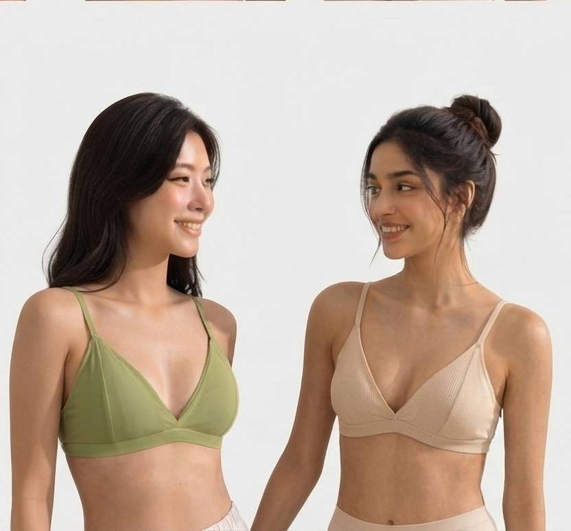 Boddify Pack of 2 Women Bralette Non Padded Bra