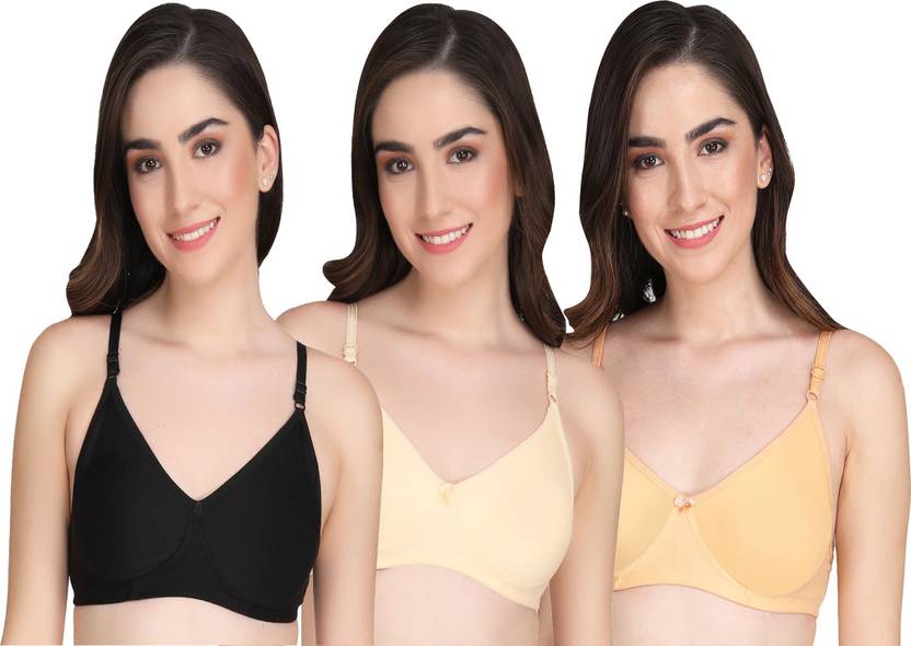 Liigne Pack of 3 Women Everyday Non Padded Bra