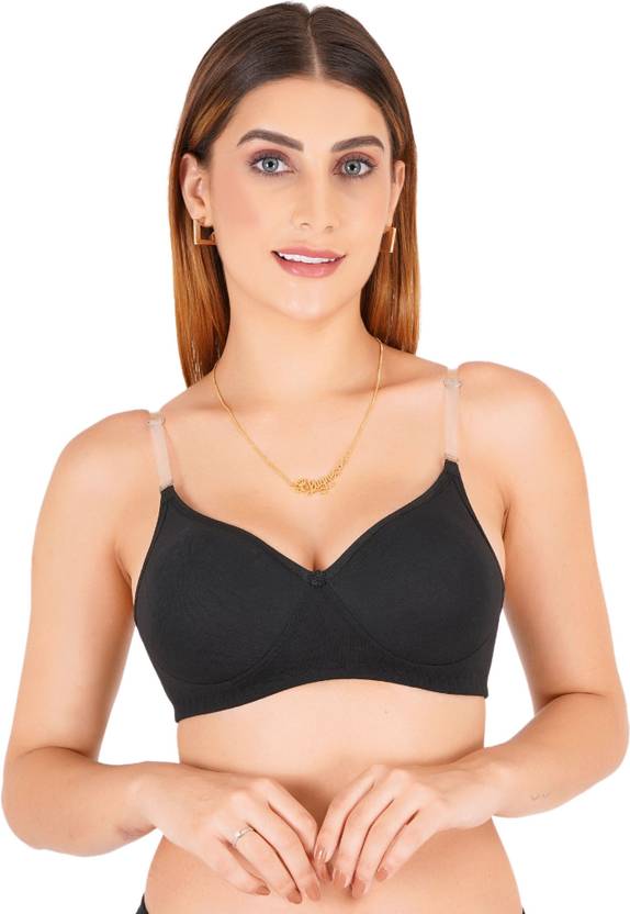 Liigne Liigne Transparent Strap Padded Bra For Women Women Everyday Lightly Padded Bra