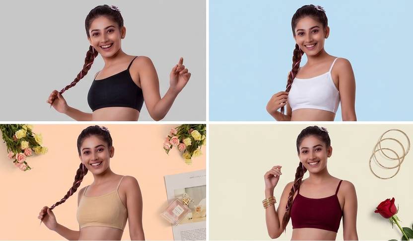 Adgaon Women’s Cotton Non-Padded Full Support Bra for Teen & Plus Size Wear Women Bralette Non Padded Bra