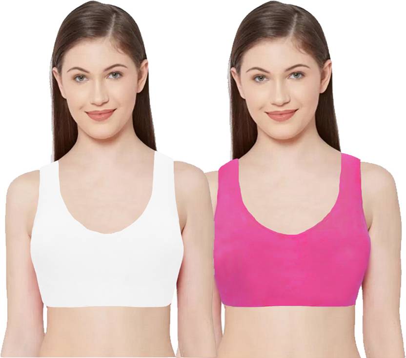 BRAABAA Pack of 2 Women Sports Non Padded Bra