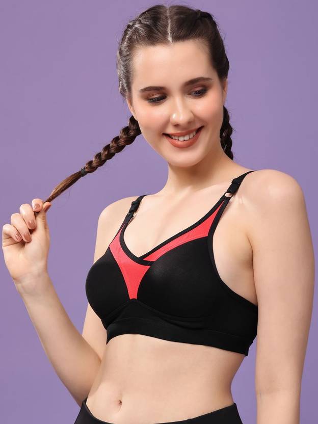 Floret Women's Sports Bra For Women Padded & Full Coverage Women Sports Lightly Padded Bra