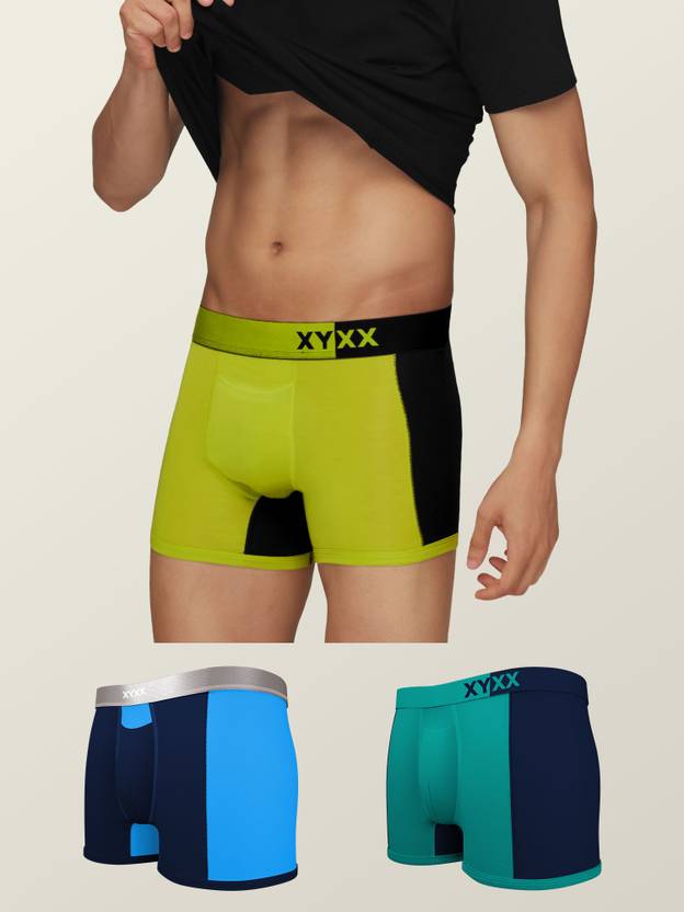 Pack of 3 Illuminati Intellisoft Micro Modal Color Blocked Colorblock Men Trunk