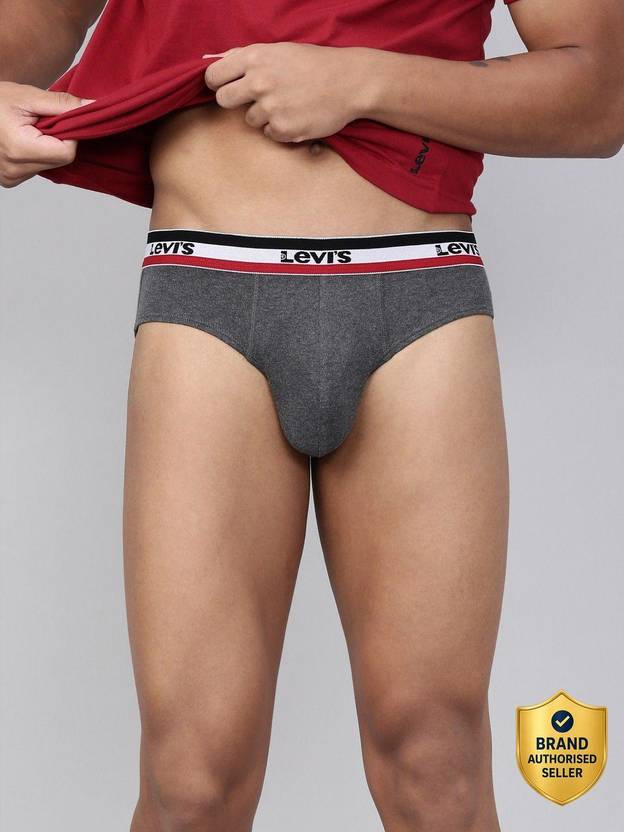 LEVI'S 002 100% Cotton Solid Low-Rise Solid Men Brief
