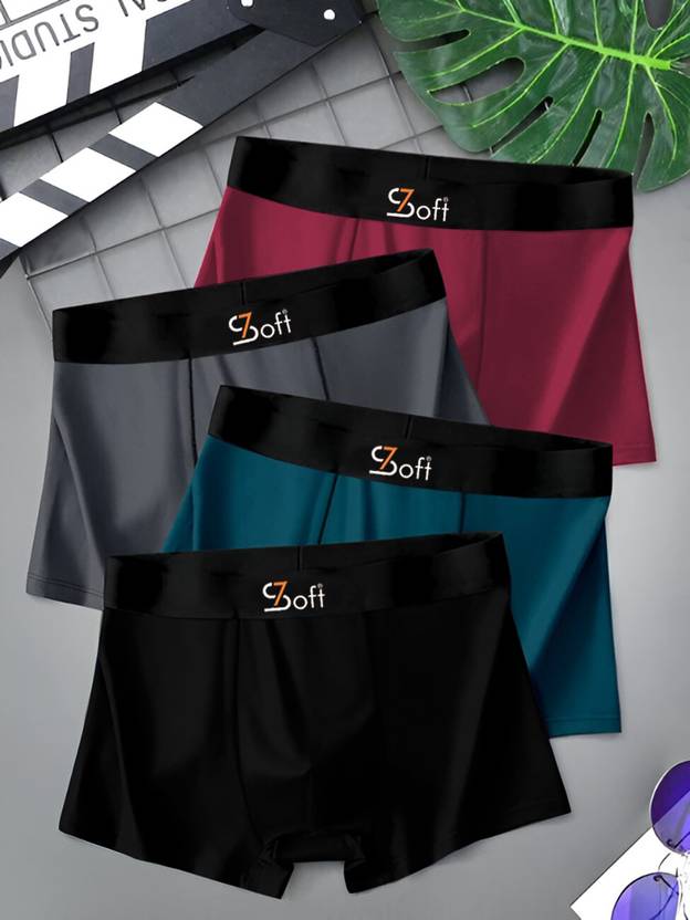 7soft Pack of 4 Solid Men Trunk