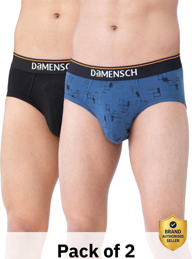 Damensch Pack of 2 Deo-Cotton Deodorizing Anti-Bacterial Printed Men Brief