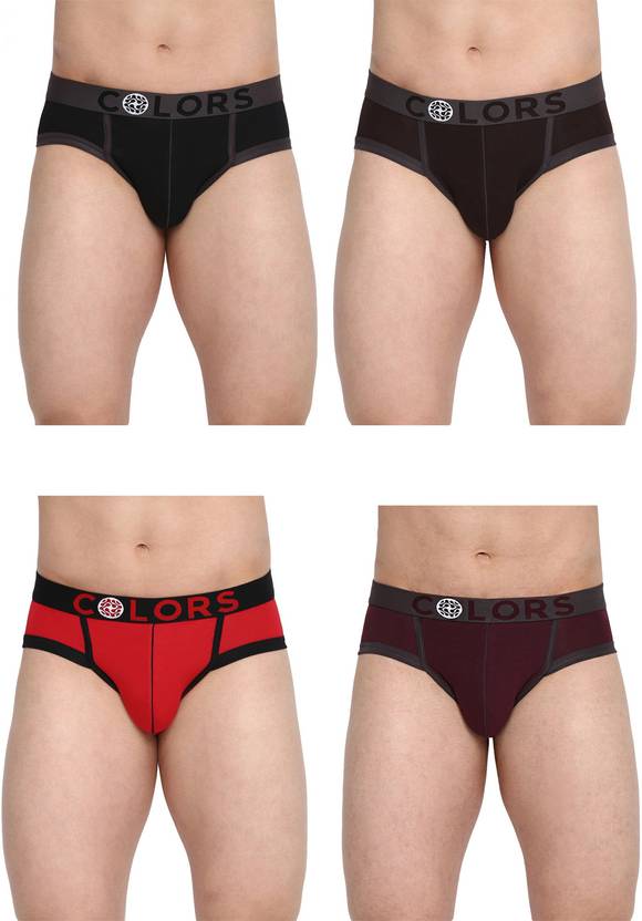 COLORS by Rupa Frontline Pack of 4 Solid Men Brief
