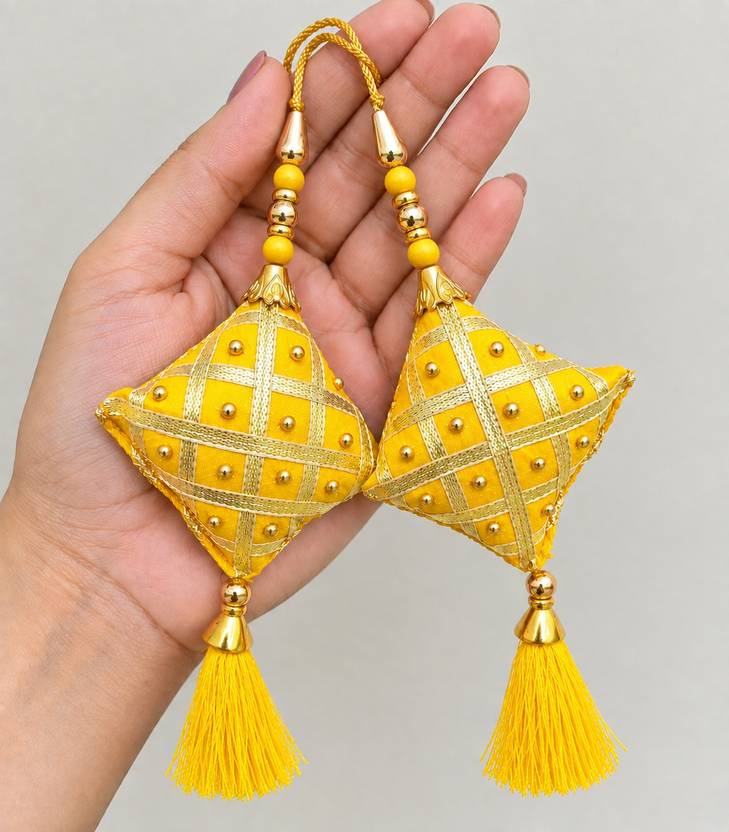 LIBAS FASHION Latkan Tassel for Lehenga Saree Blouse Dupatta Pack of 2 Baby Brooch