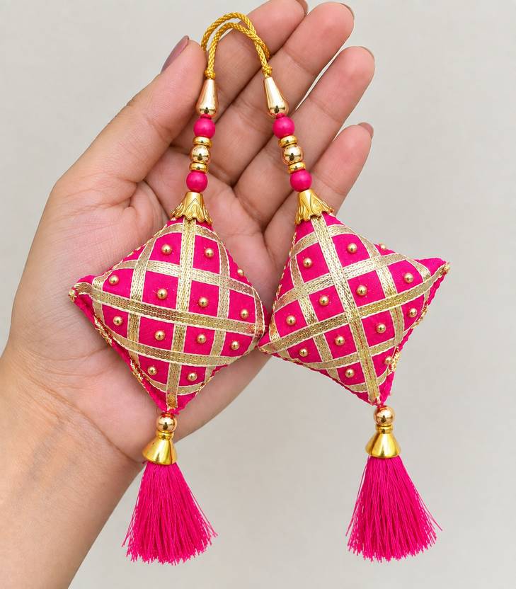 LIBAS FASHION Latkan Tassel for Lehenga Saree Blouse Dupatta Pack of 2 Brooch