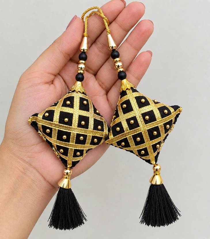 LIBAS FASHION Latkan Tassel for Lehenga Saree Blouse Dupatta Pack of 2 Baby Brooch