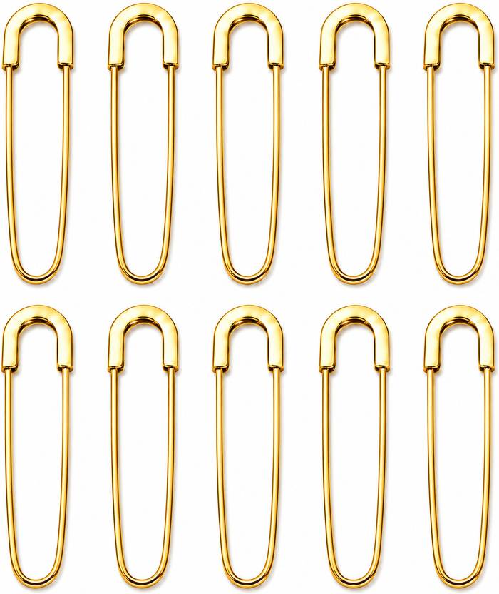 AKIKOAOKI Stainless Steel Multipurpose Heavy Duty Locking Pins for Saree, Hijab, Brooch