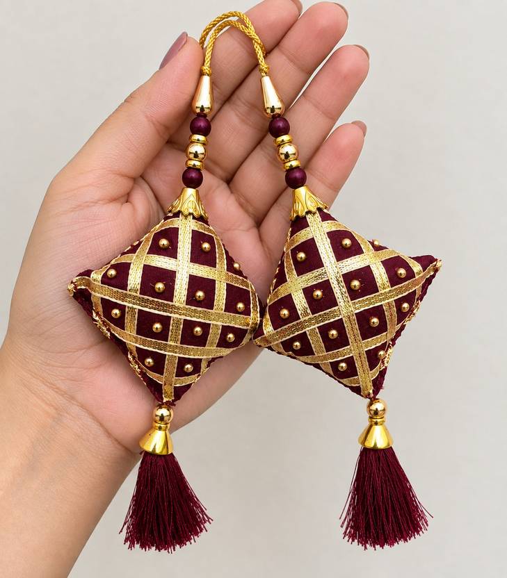 LIBAS FASHION Latkan Tassel for Lehenga Saree Blouse Dupatta Pack of 2 Brooch