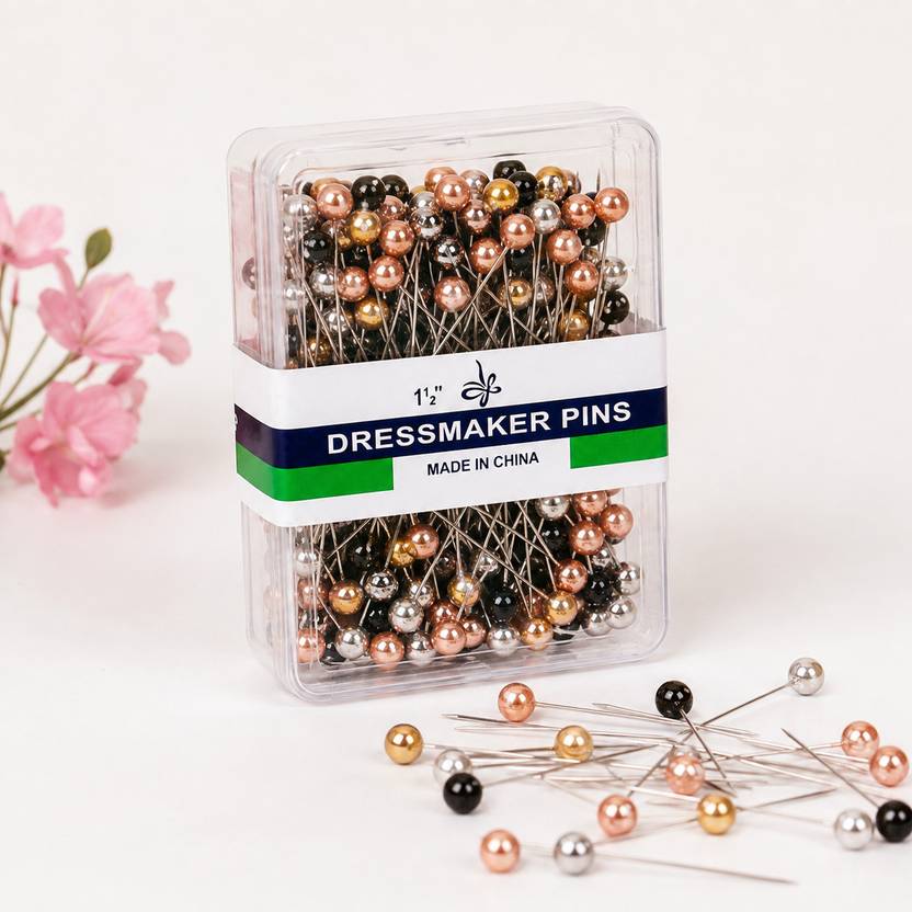 AKIKOAOKI Multicolor Dressmaker Pins 38mm Ball Head Sewing Pins Brooch