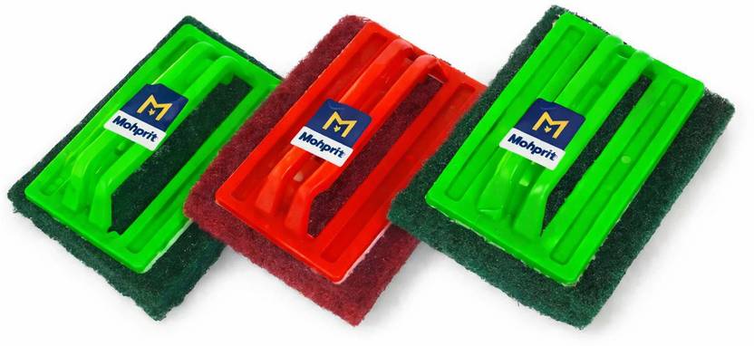 Mohprit Cleaning Brush Set Bathroom Kitchen Tile Scrubber Brushes Silicone Wet and Dry Brush