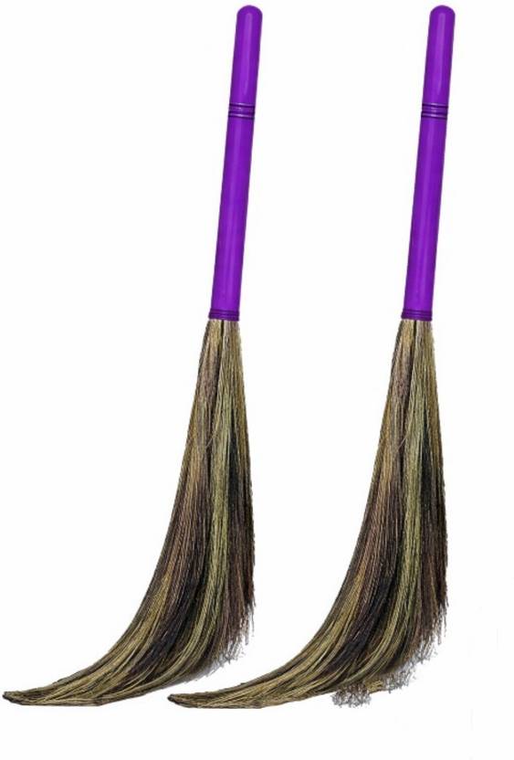 BuwasFashion Premium Quality Strong plastic handle Grass Wet and Dry Broom