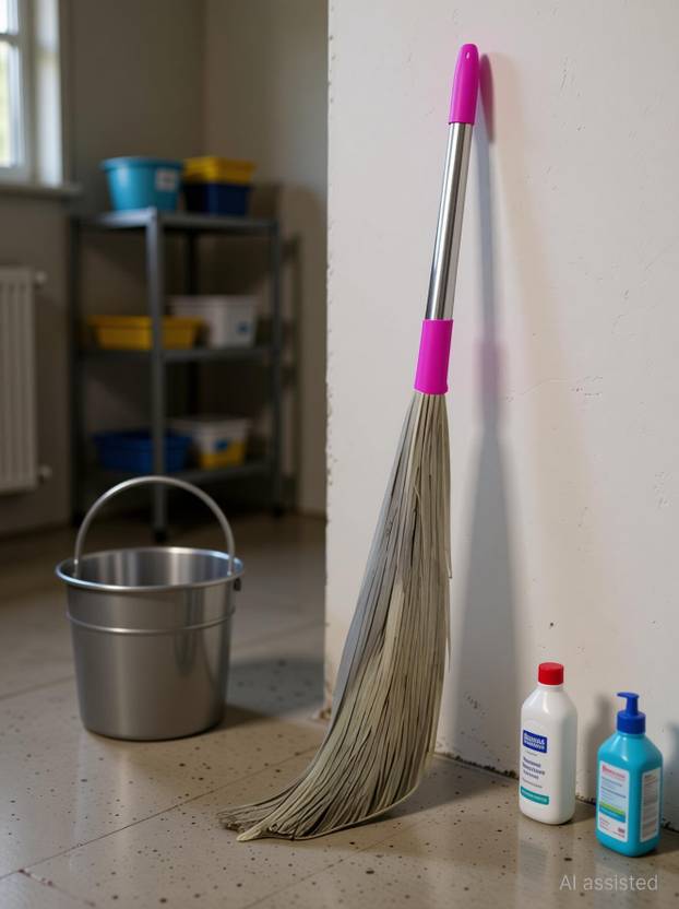 BuwasFashion Premium Quality Natural Grass Wet and Dry Broom