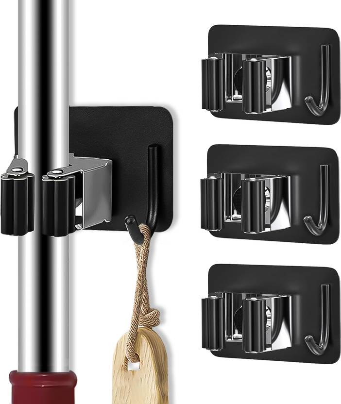 Inferno Black Stainless Steel Broom Holder