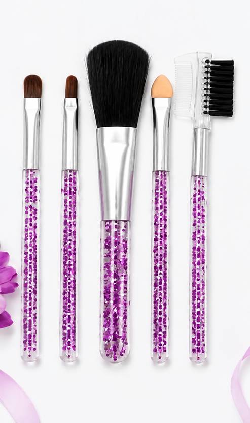 AARVIKAA 5 Pcs Makeup Brush Kit Soft Bristle Face Eye Blending Cosmetic Brushes