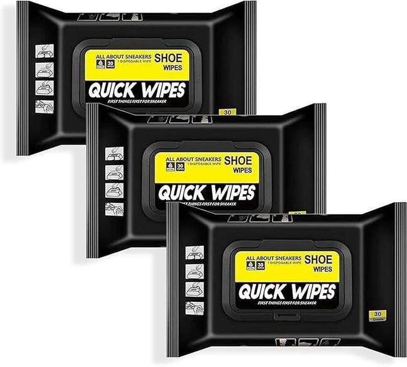 VARNIGLOW ShineMate Shoe Wipes – Instant Dirt & Stain Removal for Friendly Pack of 3 Cleaner