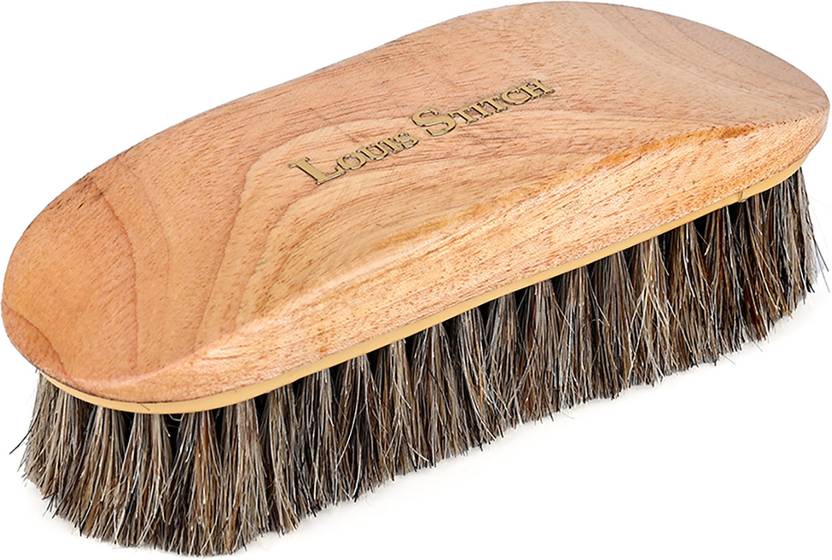 LOUIS STITCH Horsehair Shoe Brush with Wooden Handle Brush