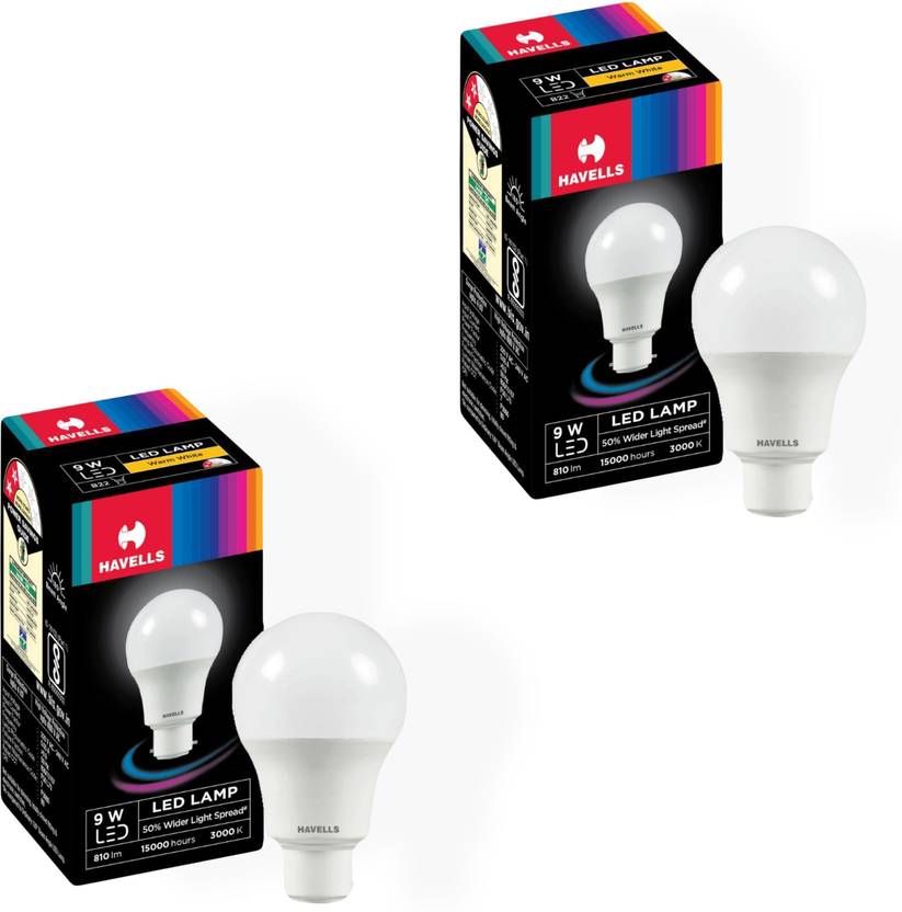 HAVELLS 9 W Basic Round B22 LED Bulb