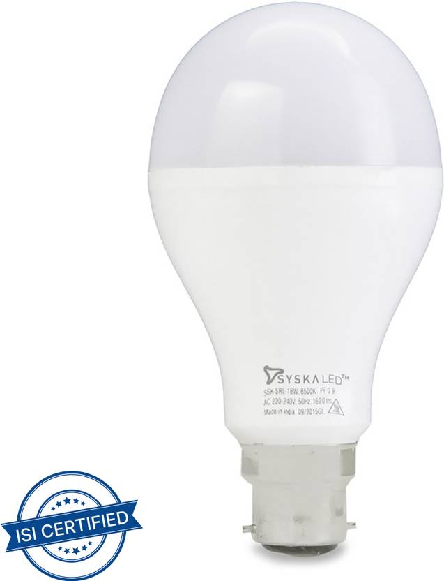 Syska Led Lights 18 W Standard B22 LED Bulb Price in India Buy Syska