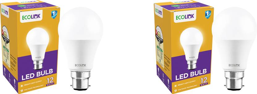 EcoLink 12 W Basic Round B22 LED Bulb