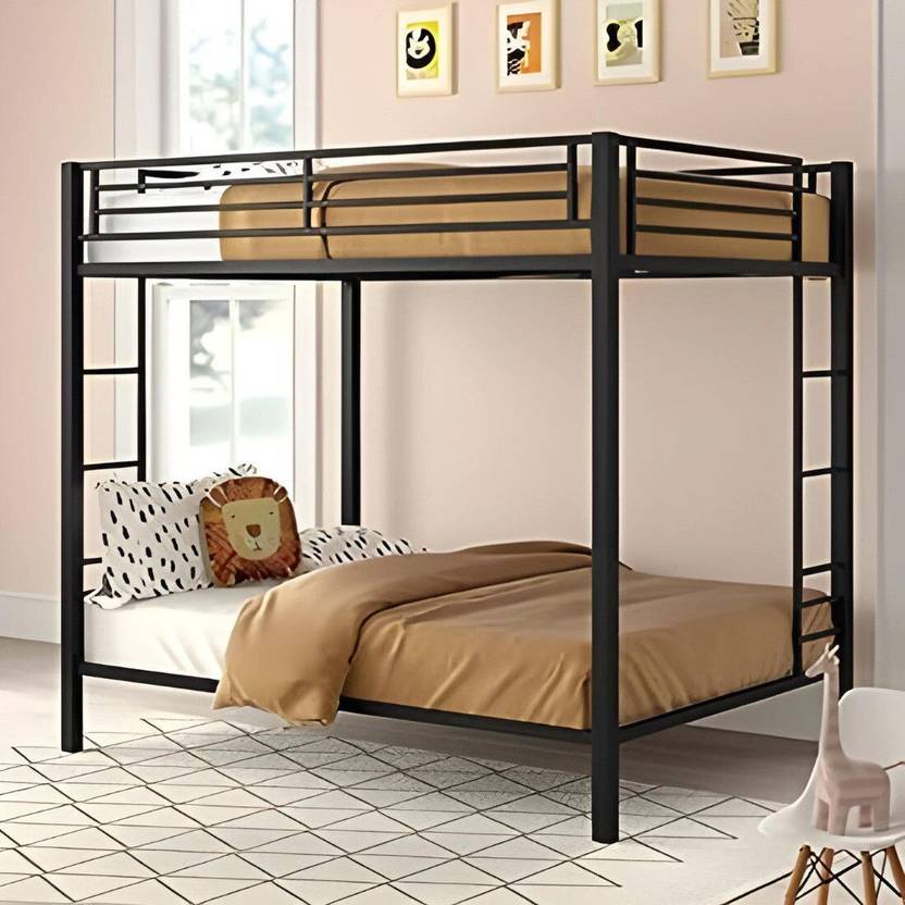 Vibrant Interior Amar Black (6x3) Metal Bunk Bed