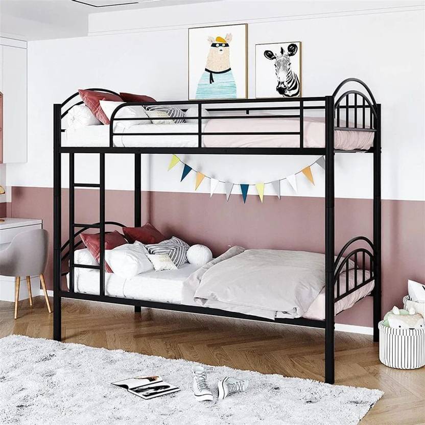 Vibrant Interior SHALIN BLACK(6x3) Metal Bunk Bed