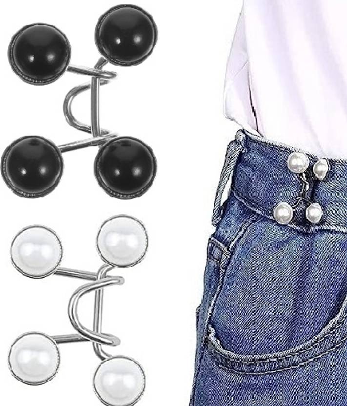 HETSHIV Waist Buckle for Loose Jeans Pants Pearl Detachable Instant Button Pins Plastic Buttons