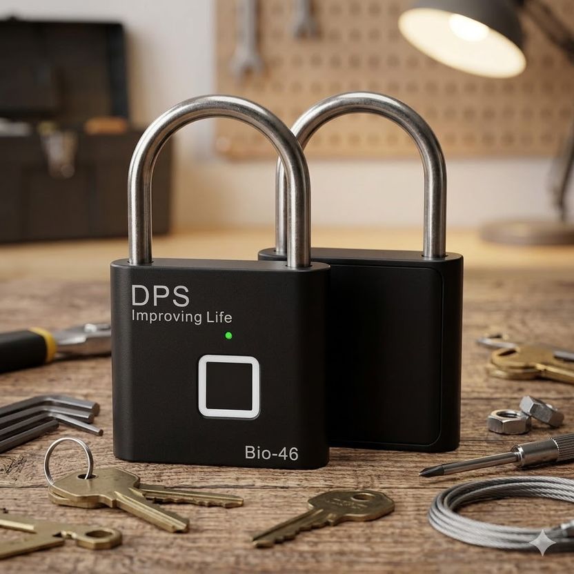 DPS Smart Fingerprint Padlock Combination Lock Pack of 1 - Image 1