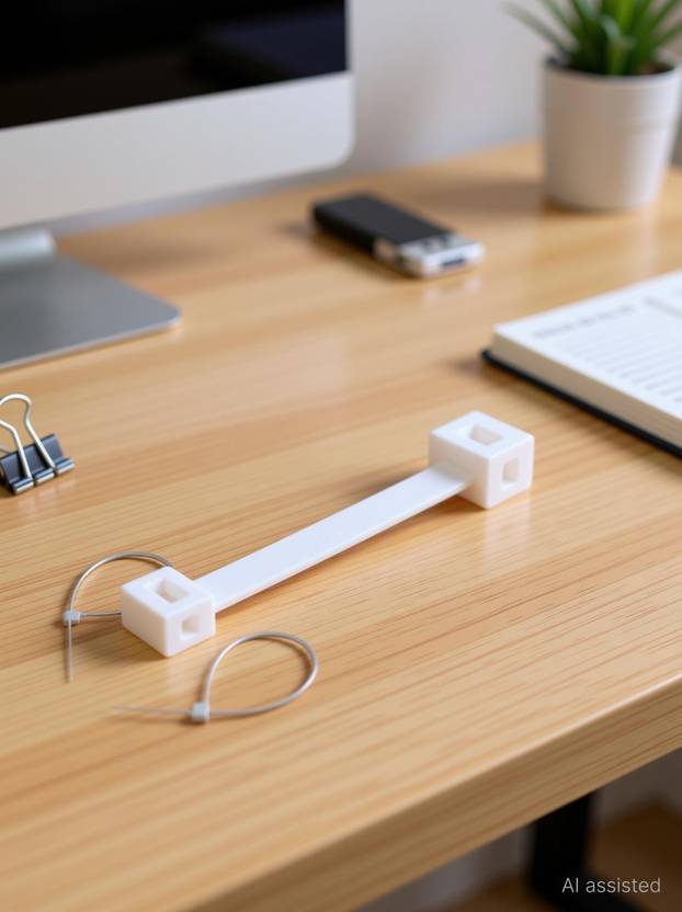 Biway Teeth Grip Nylon Self Locking Cable Ties, White (200 mm x 2.5 mm, 6 inch) Nylon, Plastic Standard Cable Tie